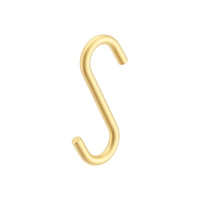 Armac Martin Cotswold Slim S Hook in Satin Brass Satin Lacquered