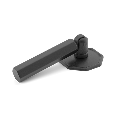 Armac Martin Crossways Hex Drop Handle in 38mm / Matt Black Lacquered