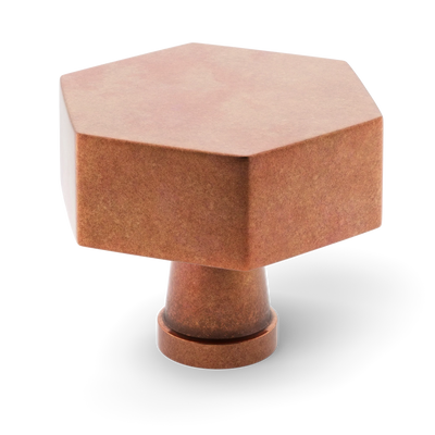 Armac Martin Crossways Cabinet Knob in 32mm / Aged Copper