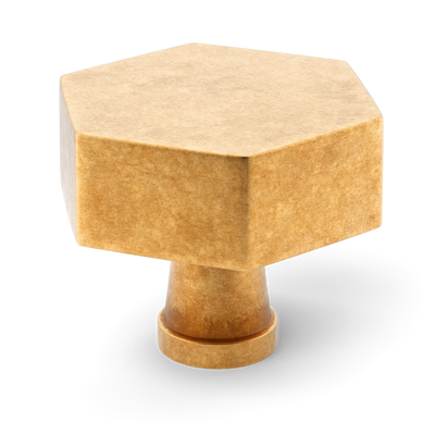 Armac Martin Crossways Cabinet Knob in 32mm / Burnished Brass