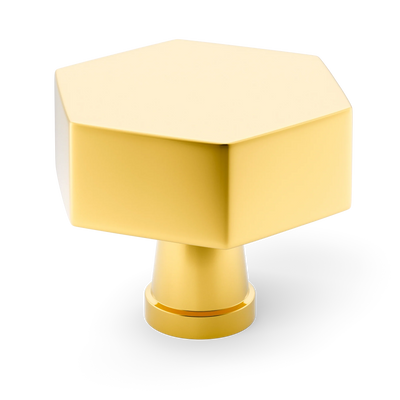 Armac Martin Crossways Cabinet Knob in 32mm / Polished Brass Lacquered
