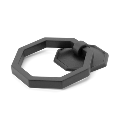 Armac Martin Crossways Cabinet Ring Pull in 36mm / Matt Black Lacquered