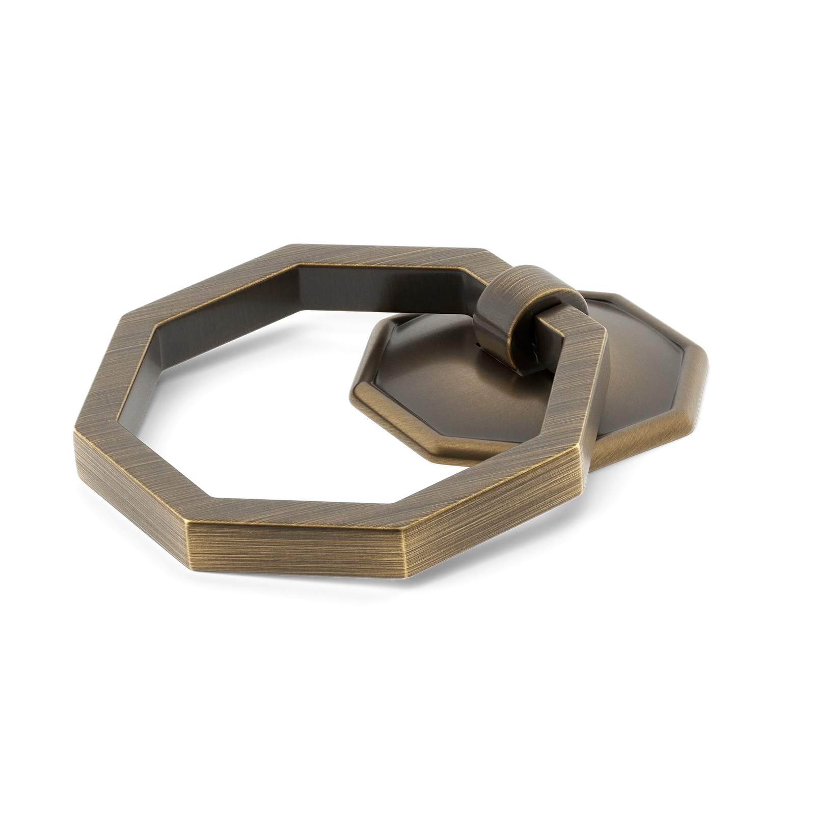 Armac Martin Crossways Cabinet Ring Pull in 36mm / Satin Antique Satin Lacquered