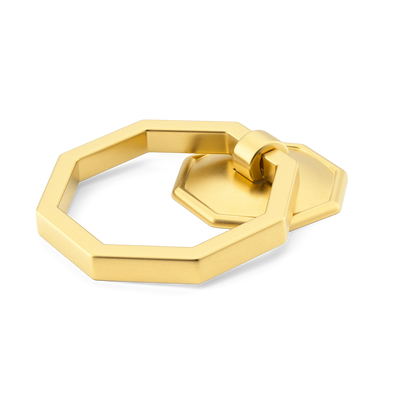 Armac Martin Crossways Cabinet Ring Pull in 36mm / Satin Brass Lacquered