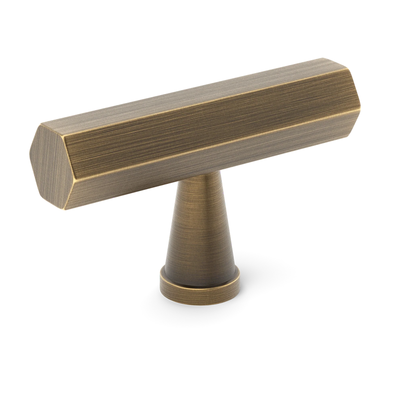 Armac Martin Crossways T-bar Handle in 55mm / Satin Antique Satin Lacquered