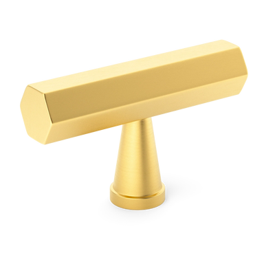 Armac Martin Crossways T-bar Handle in 55mm / Satin Brass Lacquered