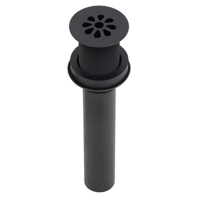 1.5" Non-Overflow Grid Bathroom Sink Drain - Matte Black