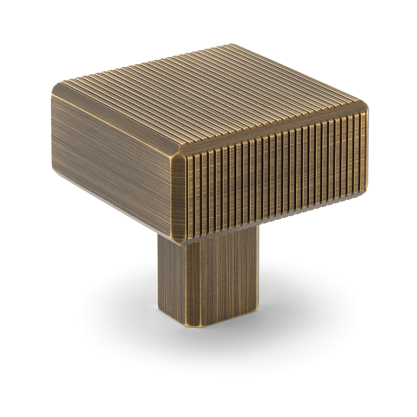 Armac Martin Digbeth Ridged Knob without Backplate in 32mm / Satin Antique Satin Lacquered