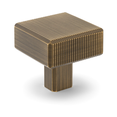 Armac Martin Digbeth Ridged Knob without Backplate in 32mm / Satin Antique Satin Lacquered
