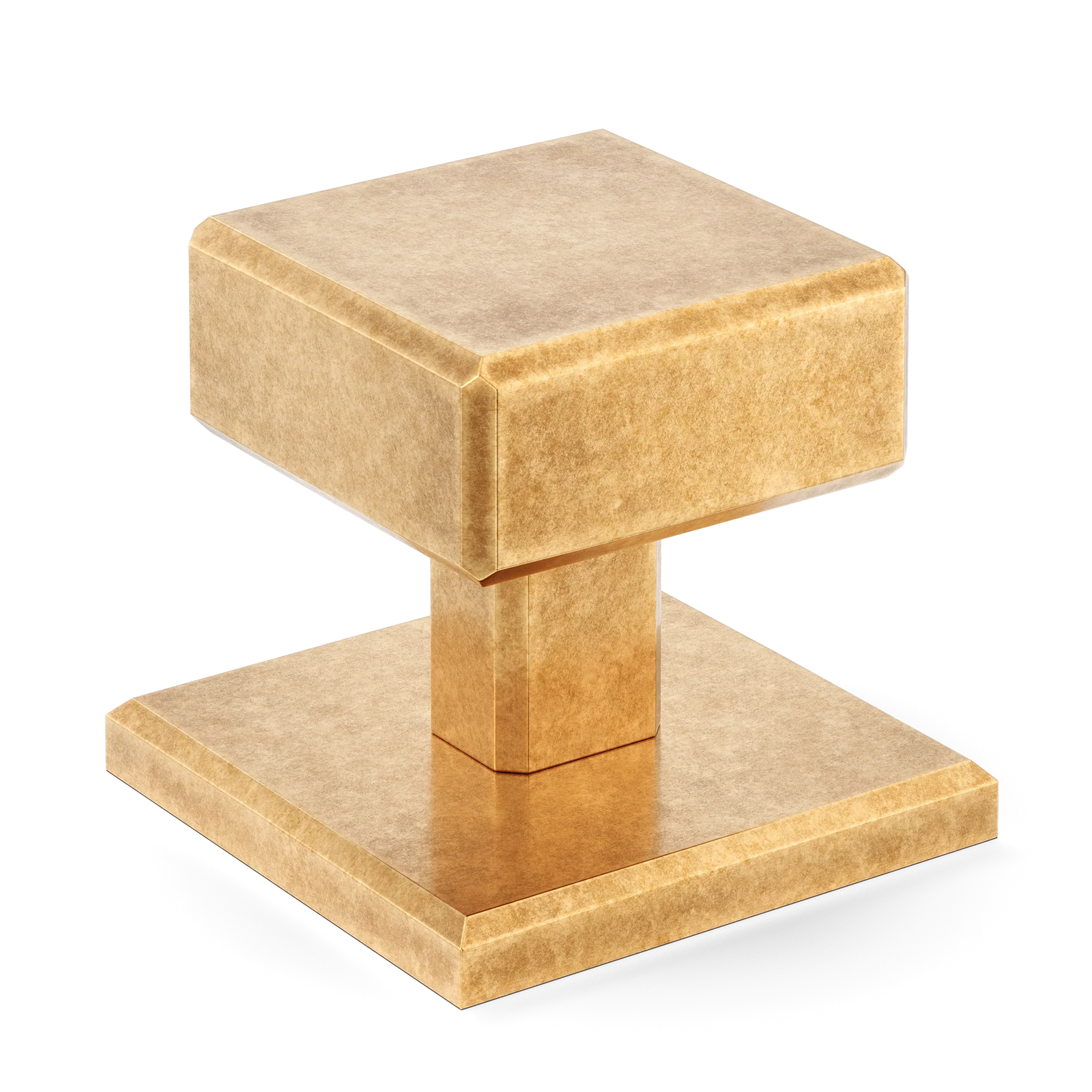Armac Martin Digbeth Plain Cabinet Knob with Backplate in 32mm / Burnished Brass