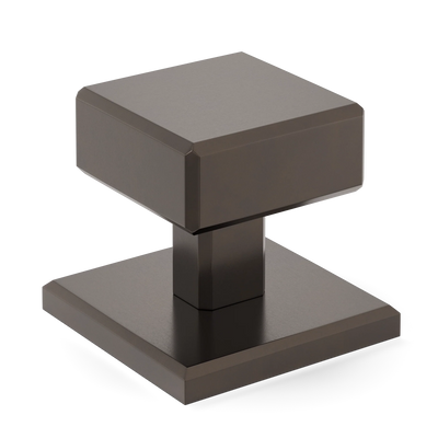 Armac Martin Digbeth Plain Cabinet Knob with Backplate in 32mm / Dark Bronze