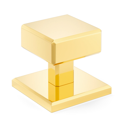 Armac Martin Digbeth Plain Cabinet Knob with Backplate in 32mm / Polished Brass Lacquered