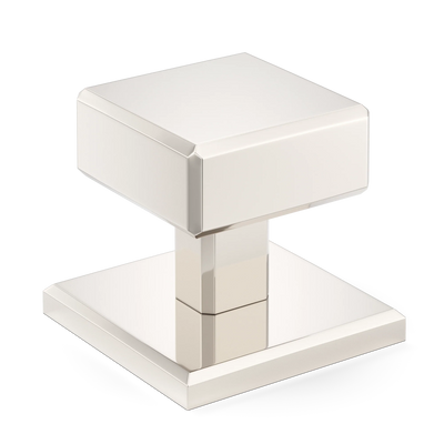 Armac Martin Digbeth Plain Cabinet Knob with Backplate in 32mm / Polished Nickel Plate