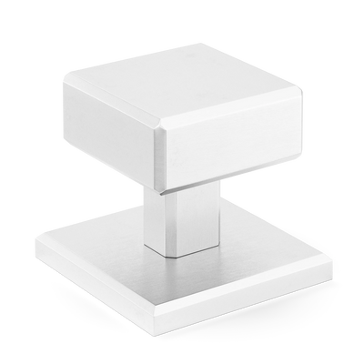 Armac Martin Digbeth Plain Cabinet Knob with Backplate in 32mm / Satin Chrome Plate