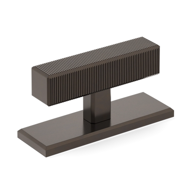 Armac Martin Digbeth Ridged T-bar Handle with Backplate in 67mm / Dark Bronze