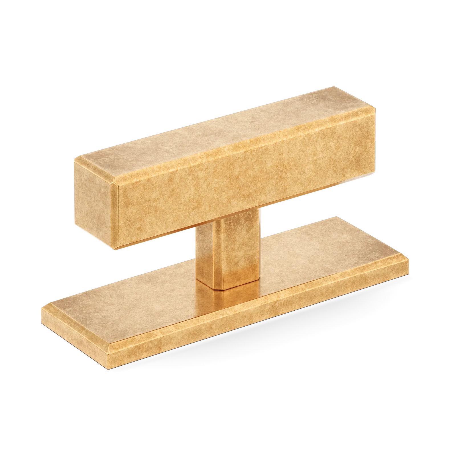 Armac Martin Digbeth Plain T-bar Handle with Backplate in 67mm / Burnished Brass