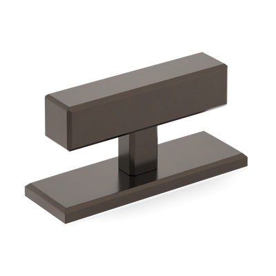 Armac Martin Digbeth Plain T-bar Handle with Backplate in 67mm / Dark Bronze
