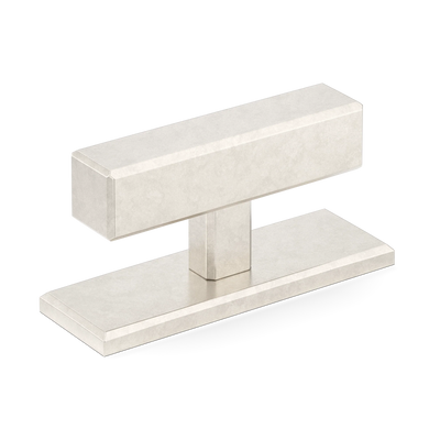 Armac Martin Digbeth Plain T-bar Handle with Backplate in 67mm / Barrelled Nickel Plate