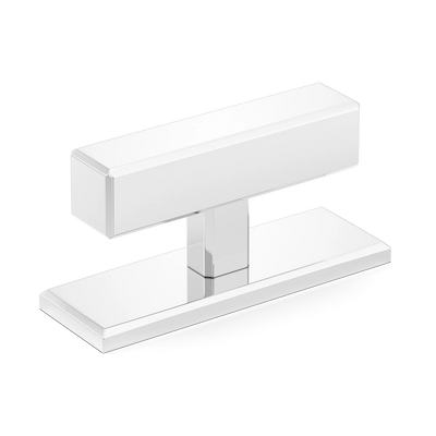Armac Martin Digbeth Plain T-bar Handle with Backplate in 67mm / Polished Chrome Plate