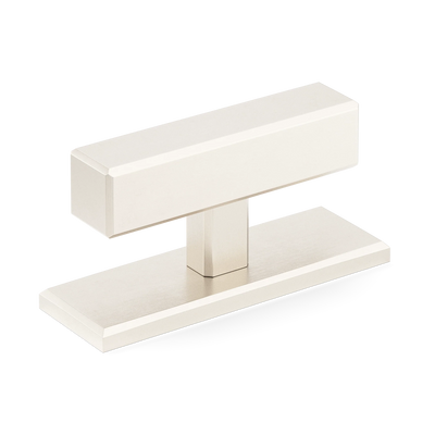 Armac Martin Digbeth Plain T-bar Handle with Backplate in 67mm / Satin Nickel Plate