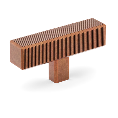 Armac Martin Digbeth Ridged T-bar without Backplate in 67mm / Aged Copper
