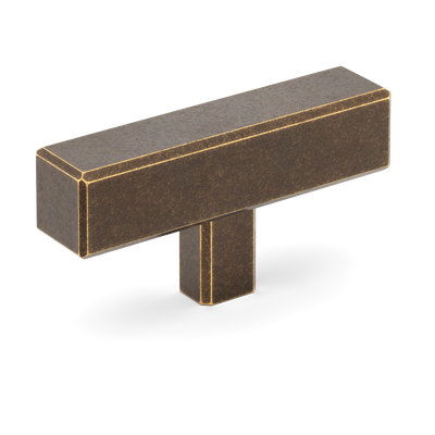 Armac Martin Digbeth Plain T-bar without Backplate in 67mm / Dark Aged Brass