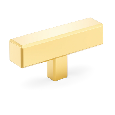 Armac Martin Digbeth Plain T-bar without Backplate in 67mm / Polished Brass Lacquered