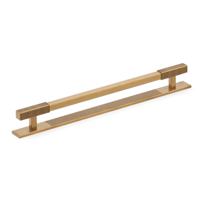 Armac Martin Digbeth Ridged Appliance Pull with Backplate in 384mm / Fine English Antique