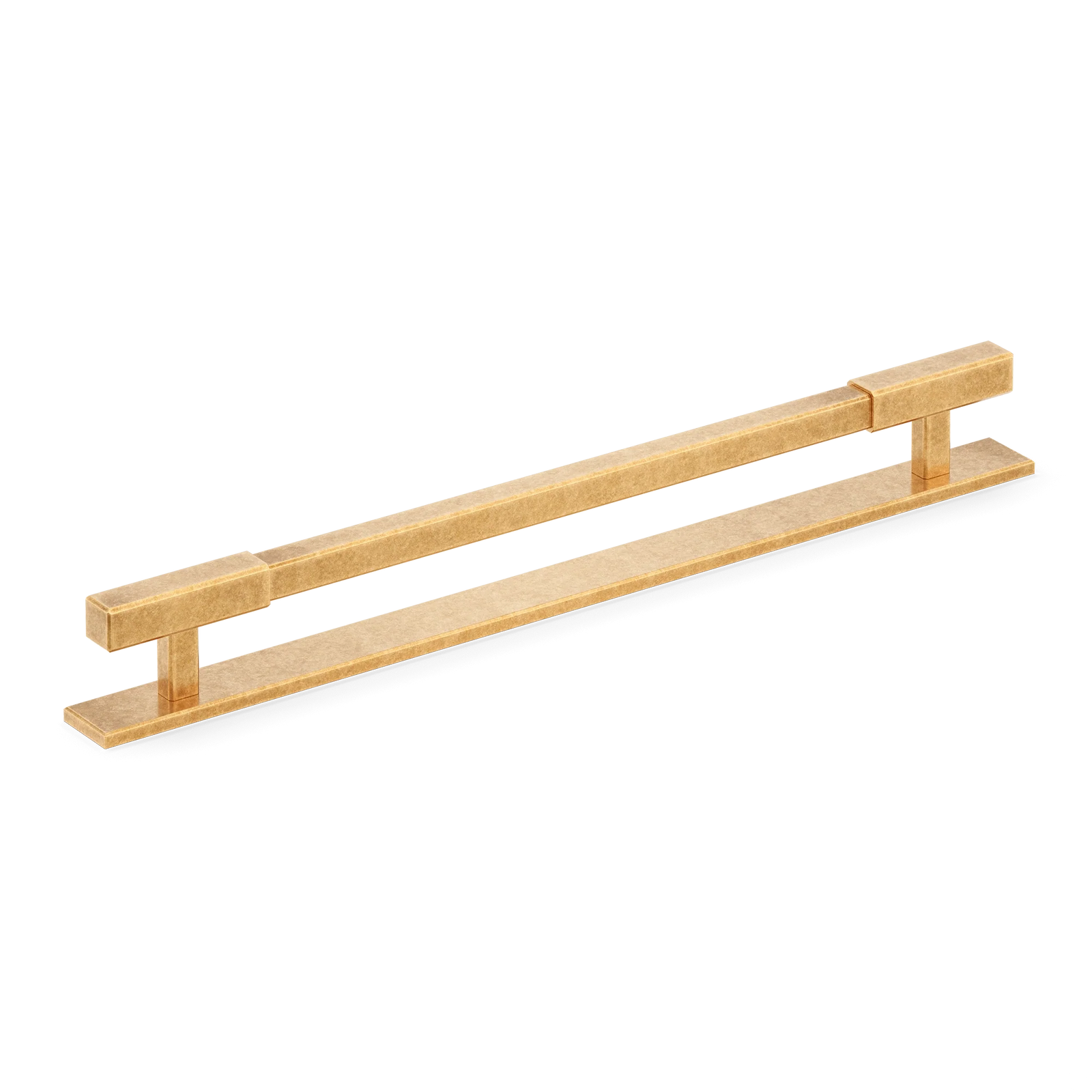 Armac Martin Digbeth Plain Appliance Pull with Backplate in 384mm / Burnished Brass