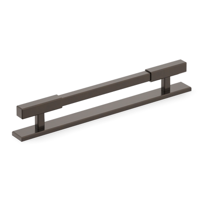 Armac Martin Digbeth Plain Cabinet Handle with Backplate in 128mm / Dark Bronze