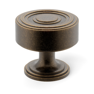 Armac Martin Dougan Cabinet Knob in 25mm / Dark Aged Brass