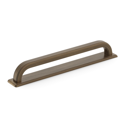Armac Martin Dougan Cabinet Handle with Backplate in 96mm / Satin Antique Satin Lacquered