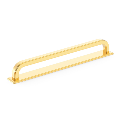 Armac Martin Dougan Appliance Pull with Backplate in 320mm / Polished Brass Lacquered