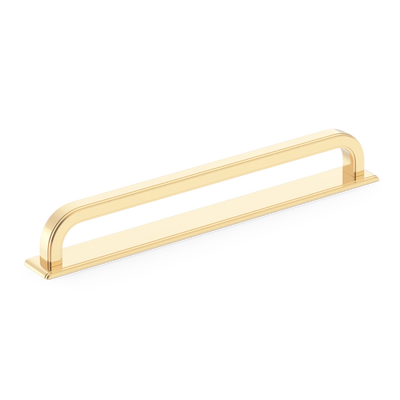 Armac Martin Dougan Appliance Pull with Backplate in 320mm / Polished Brass Unlacquered