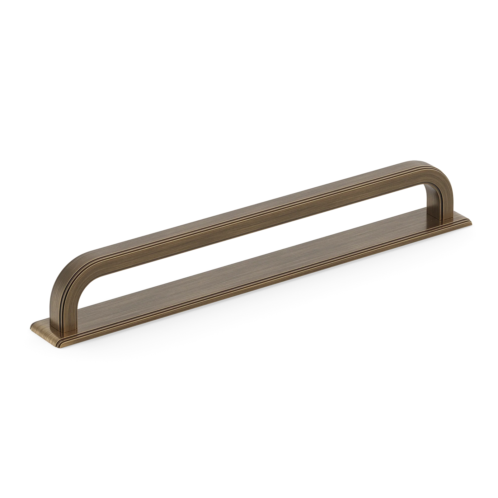 Armac Martin Dougan Appliance Pull with Backplate in 320mm / Satin Antique Satin Lacquered