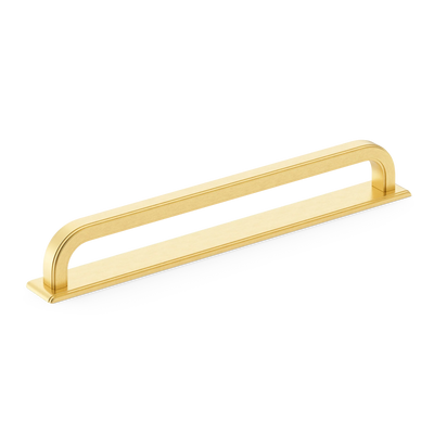 Armac Martin Dougan Appliance Pull with Backplate in 320mm / Satin Brass Lacquered