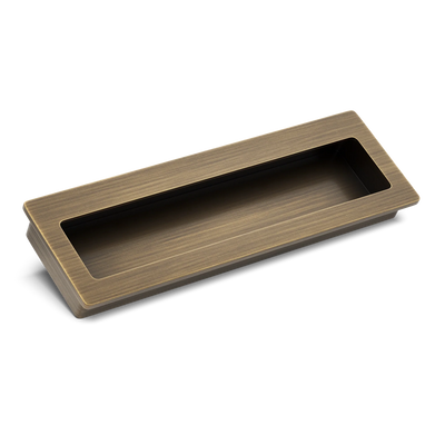 Armac Martin Driffold Flush Pull in 100mm / Satin Antique Satin Lacquered