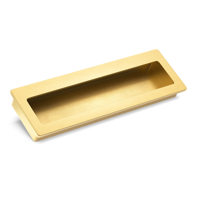 Armac Martin Driffold Flush Pull in 100mm / Satin Brass Satin Lacquered
