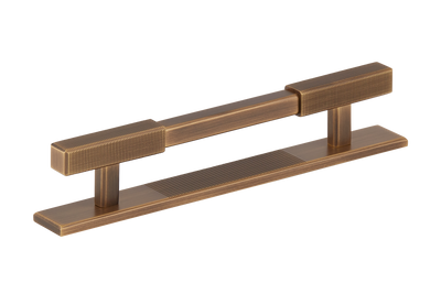 Armac Martin Digbeth Ridged Cabinet Handle with Backplate