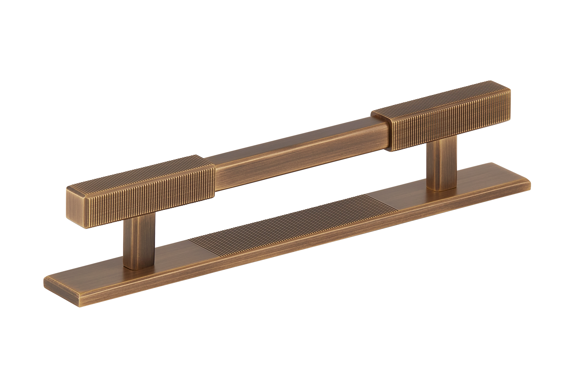 Armac Martin Digbeth Ridged Cabinet Handle with Backplate
