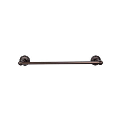 Top Knobs Edwardian Bath Towel Bar Single, Ribbon Backplate 30" in Oil Rubbed Bronze