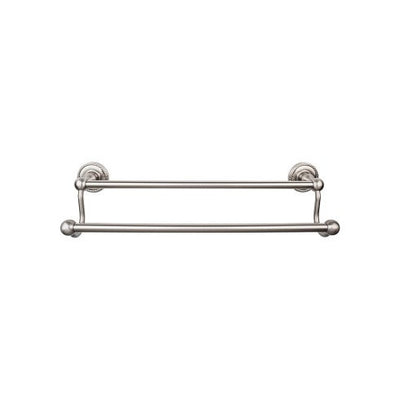 Top Knobs Edwardian Bath Towel Bar Double, Rope Backplate 30" in Brushed Satin Nickel