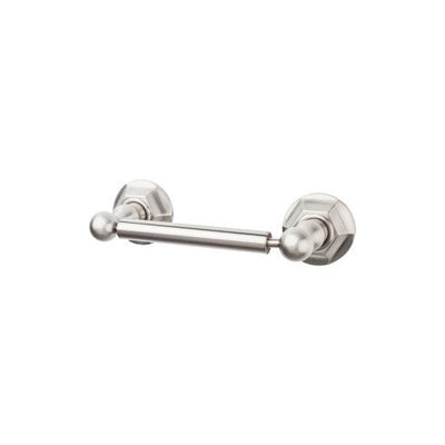 Top Knobs Edwardian Bath Tissue Holder, Hex Backplate in Brushed Satin Nickel