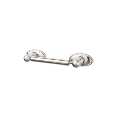 Top Knobs Edwardian Bath Tissue Holder, Oval Backplate in Brushed Satin Nickel