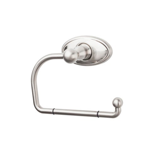 Top Knobs Edwardian Bath Tissue Hook, Oval Backplate in Brushed Satin Nickel