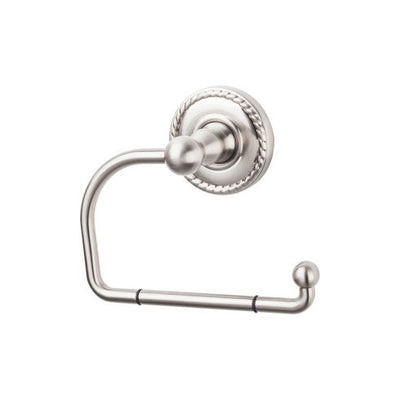 Top Knobs Edwardian Bath Tissue Hook, Rope Backplate in Brushed Satin Nickel