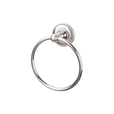 Top Knobs Edwardian Bath Ring, Beaded Backplate in Brushed Satin Nickel
