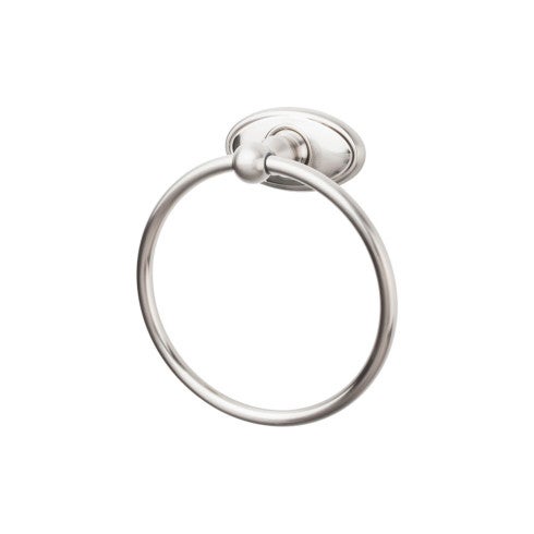Top Knobs Edwardian Bath Ring, Oval Backplate in Brushed Satin Nickel