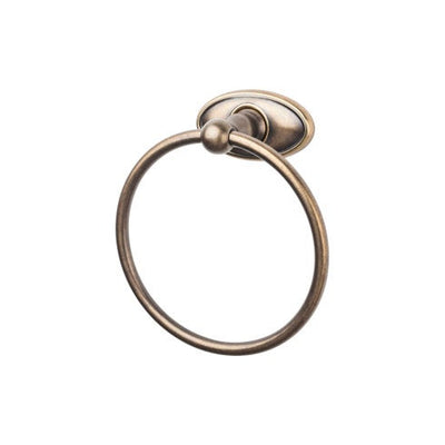 Top Knobs Edwardian Bath Ring, Oval Backplate in German Bronze