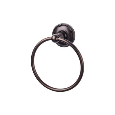 Top Knobs Edwardian Bath Ring, Ribbon Backplate in Oil Rubbed Bronze